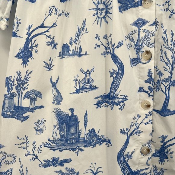 Meadows Dresses Meadows Ixora Maxi Dress In Toile Du Jouy Sz 2 Xs